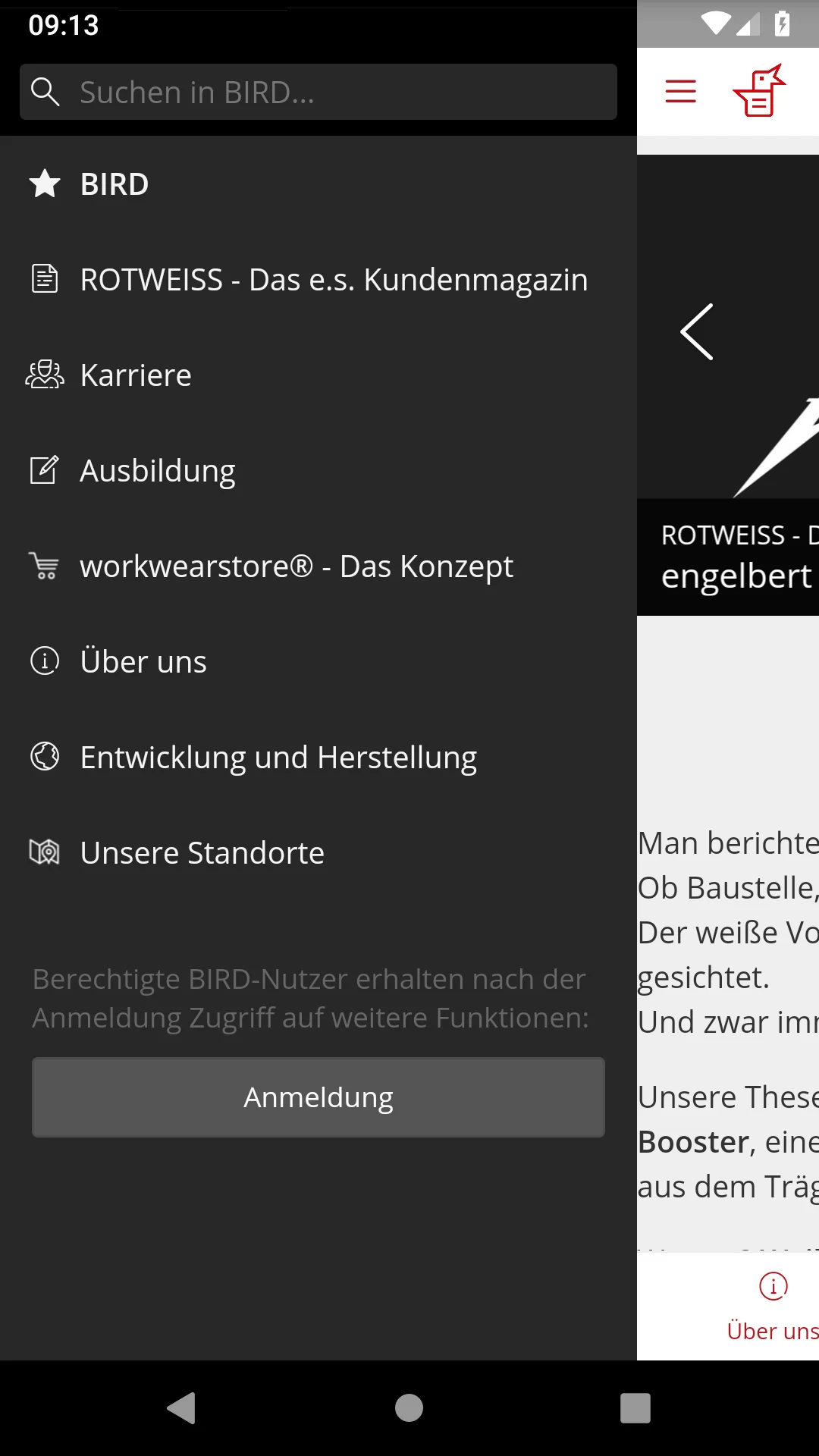 BIRD – Die STRAUSS Info-App screenshot