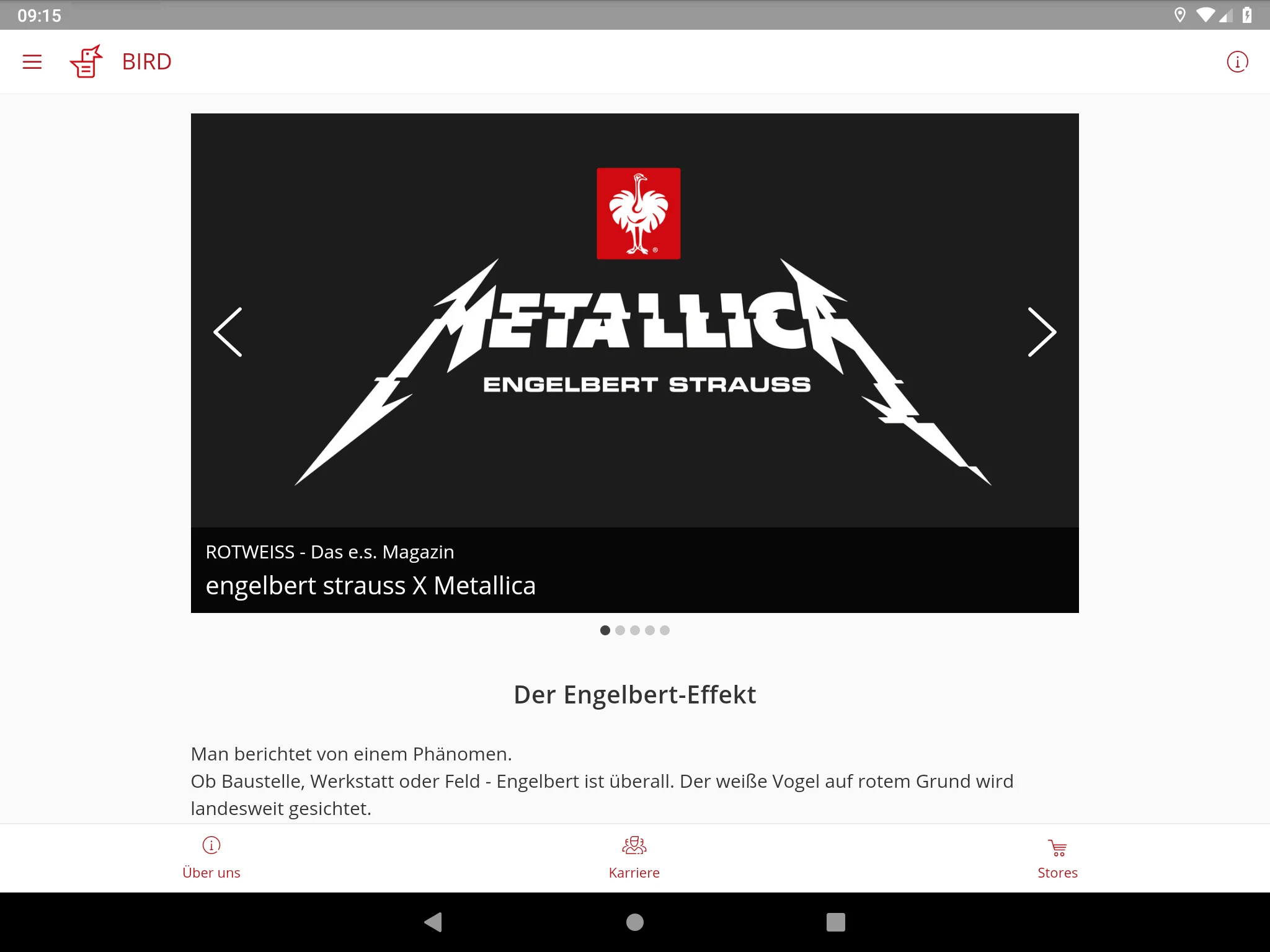 BIRD – Die STRAUSS Info-App screenshot