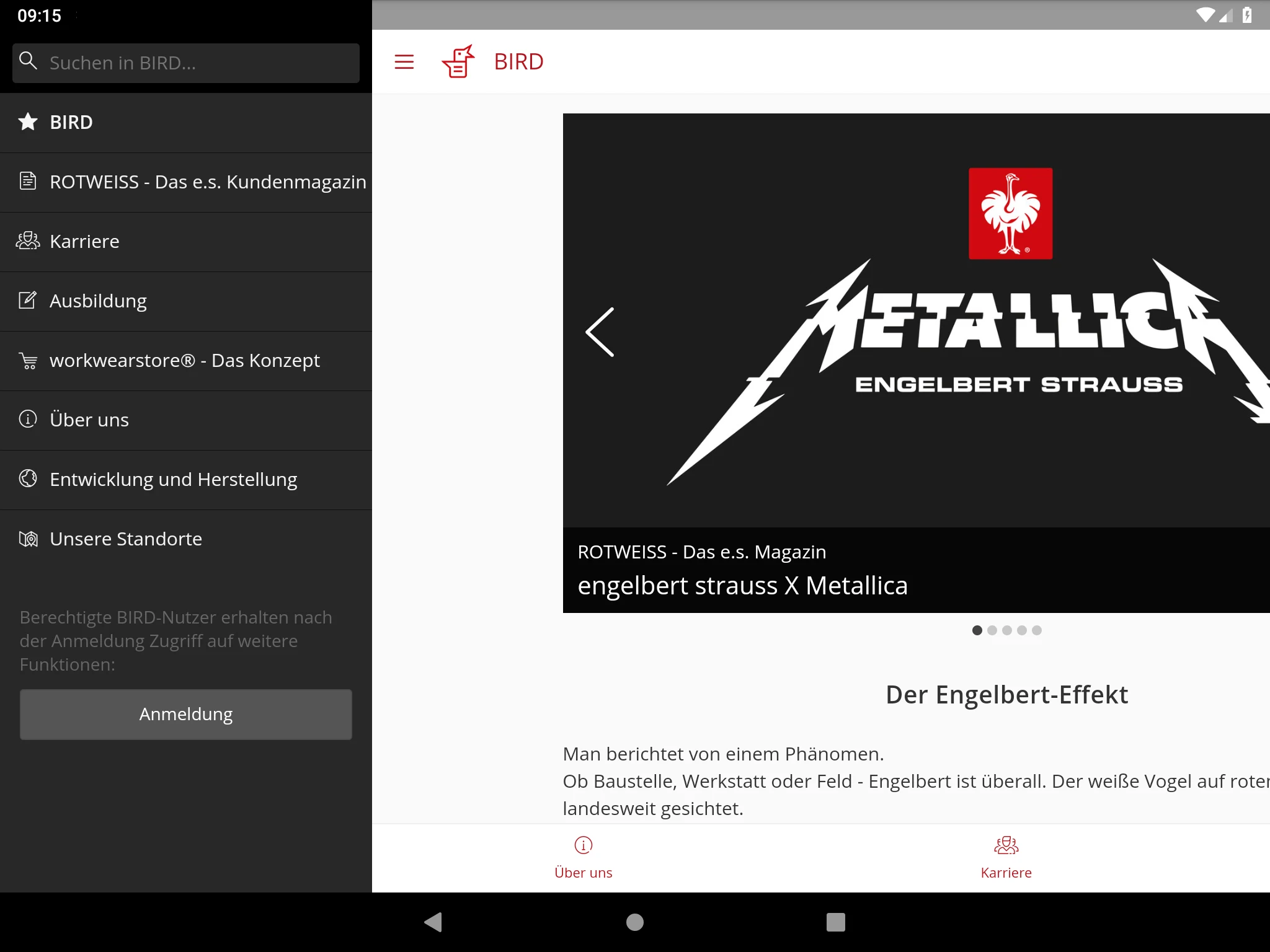 BIRD – Die STRAUSS Info-App screenshot